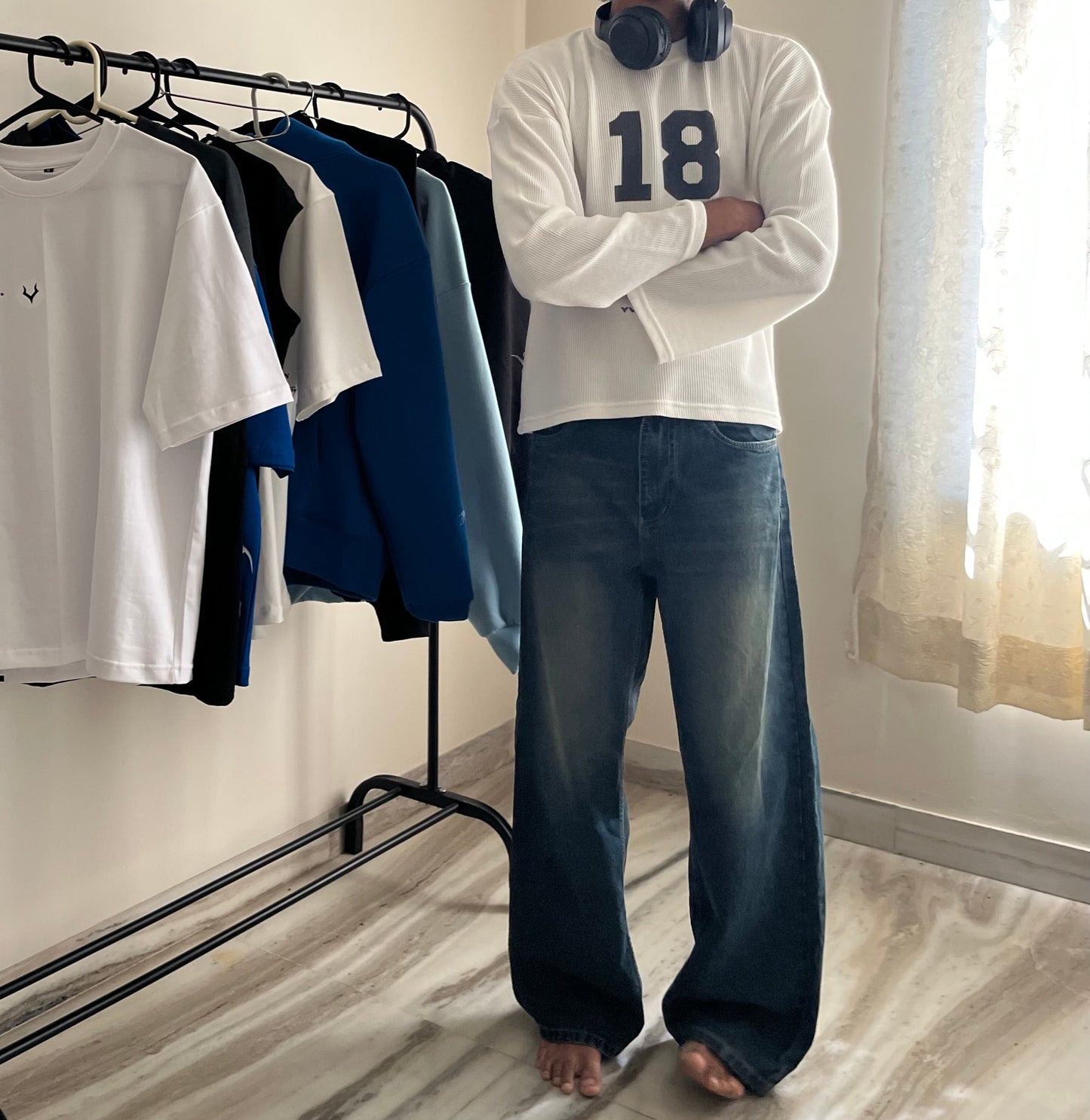 Against all odds waffle netted tshirt