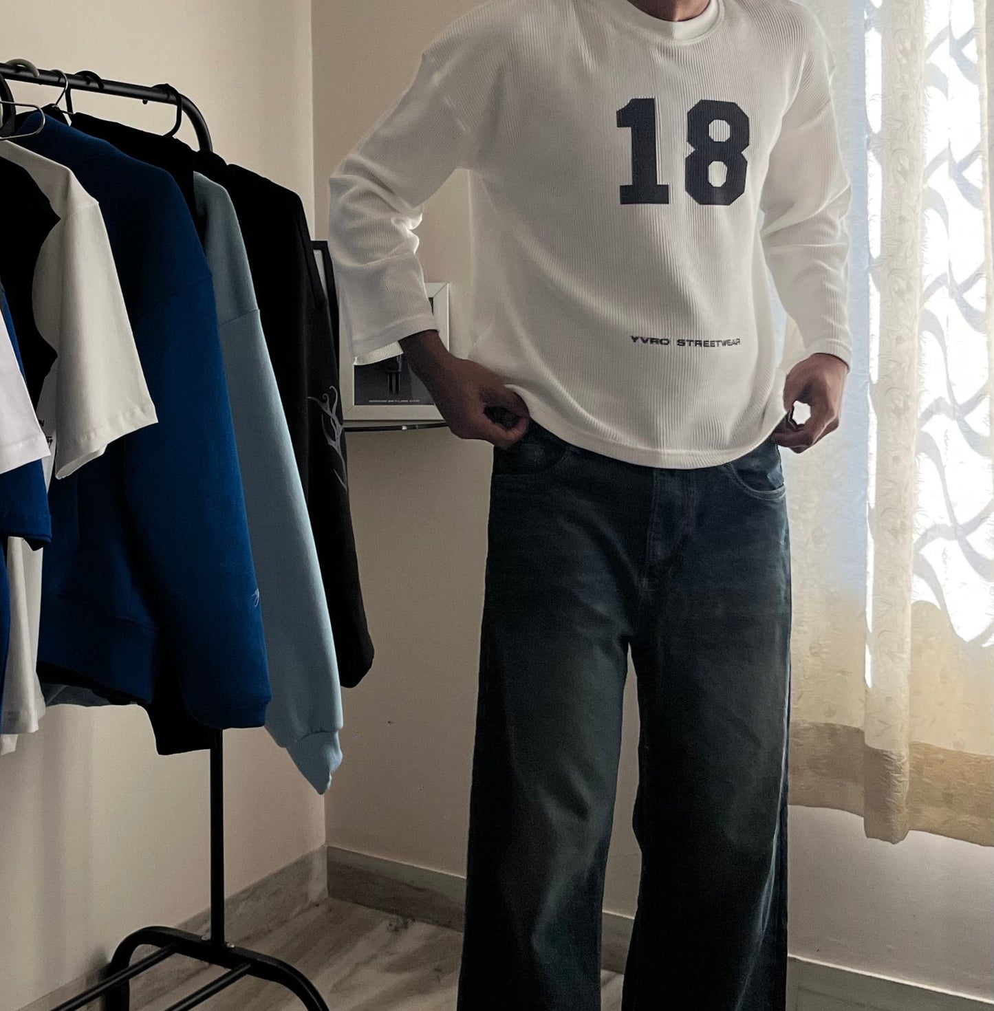 Against all odds waffle netted tshirt